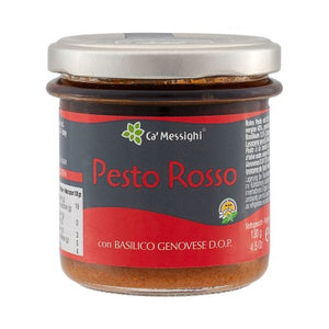 Ca' Messighi - Pesto Rosso, con Basilico Genovese D.O.P. ,130g (g.f.) - Ratsweinhandlung Uelzen